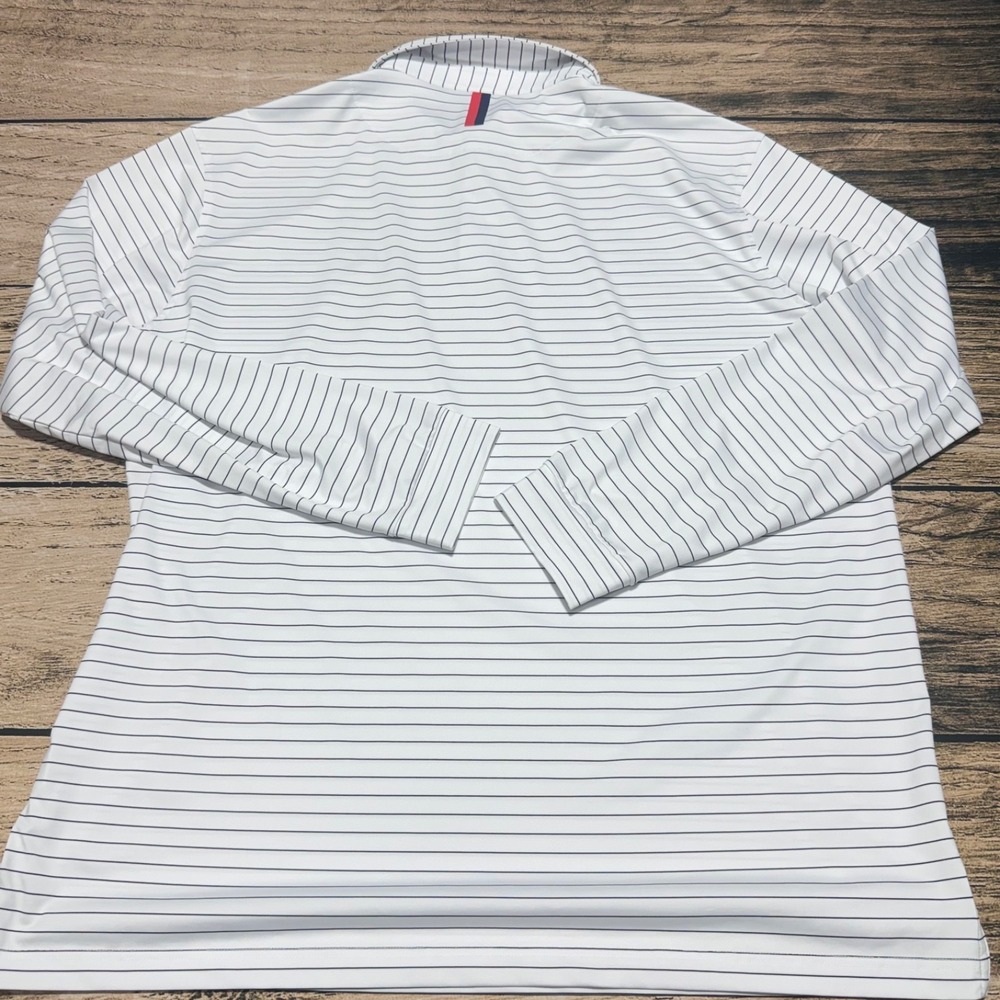 Rhoback Polo Shirt Mens 3XL White Long Sleeve Performance Performance Golf Shirt - Picture 3 of 7